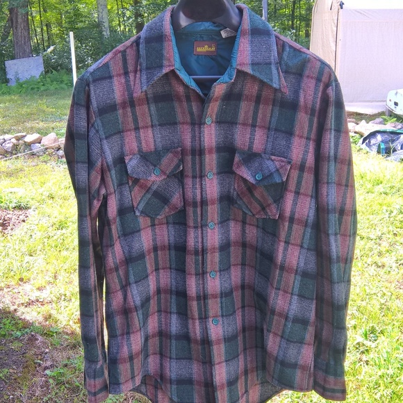 Vintage Hitman Wool Acrylic Blend Flannel - Picture 1 of 7